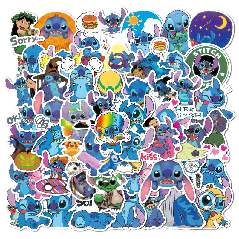 102pcs Lilo and Stitch Disney Sticker Pack Ohana Vinyl Window Kids ...