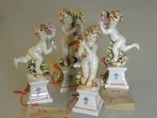 PUTTI 4 STAGIONI PORCELLANA CAPODIMONTE G.PEZZATO DIPINTI A MANO CERTIF.GARAN