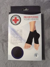 Dr. Arthritis Copper Socks Anti Fatigue Compression Foot Heel Sleeve Brace LARGE