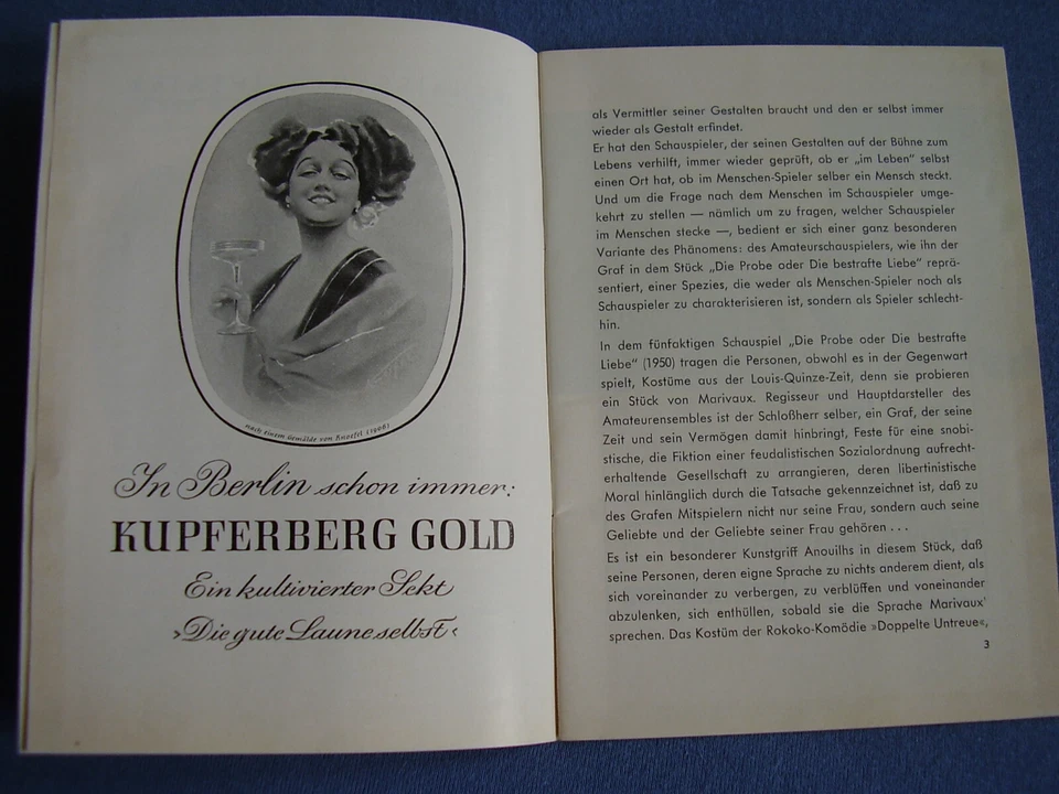 Renaissance-Theater Die Probe oder die bestrafte Liebe Programm-Büchlein 1960 - Bild 4 von 4