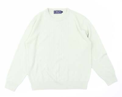 Akal Damen Pullover grün Rundhals Acrylmischung Größe L