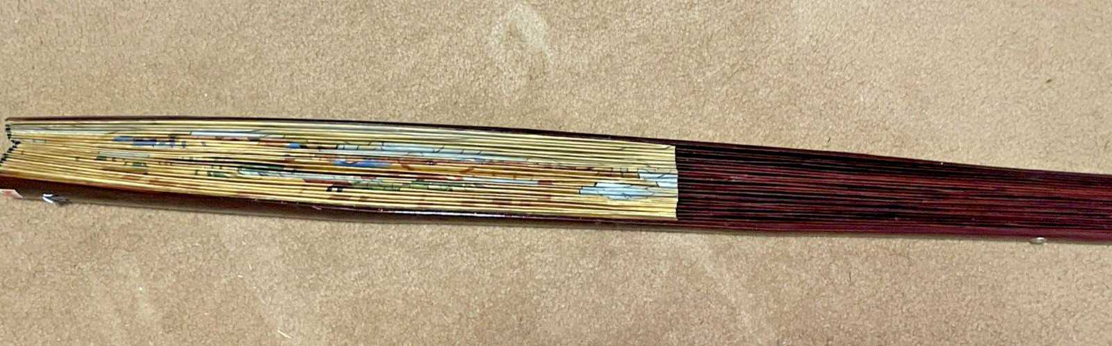 Vintage Large 72”x36" Chinese Folding Wall Hanging Fan with Dragons