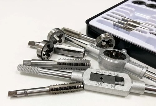 24pc Tap and Die Set Thread Repair Kit Imperial Tap Set Screw Bolt Tools Case - Picture 22 of 24