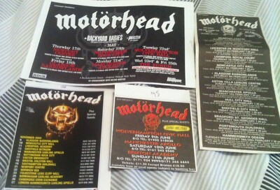 MOTORHEAD - UK TOUR DATES 2001 2004 1995 1990  - small advert  / fridge magnet