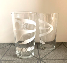  STRONGBOW  CIDER PINT GLASSES - X 2 