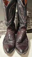 Full Quill Ostrich Exotic Boots Rare Skips Exclusive J Chisholm Western 11 D