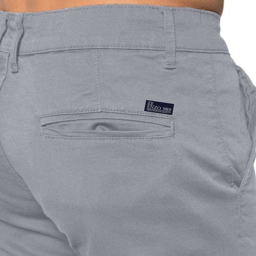 Enzo Mens Chino Shorts Cotton Stretch Slim Fit Casual Summer Beach Half Pants - Picture 19 of 34