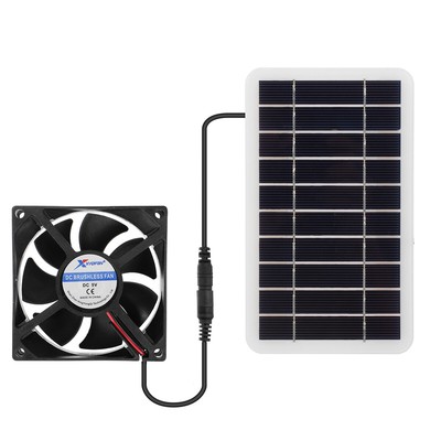 30W Solar Panel+Exhaust Fan Portable Exhaust Fan for RV Greenhouses Pet 5V  EVA | eBay