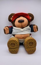 Vintage Furskins Hank Spitball 15” Plush Teddy Bear with Cap and Boots No Jacket