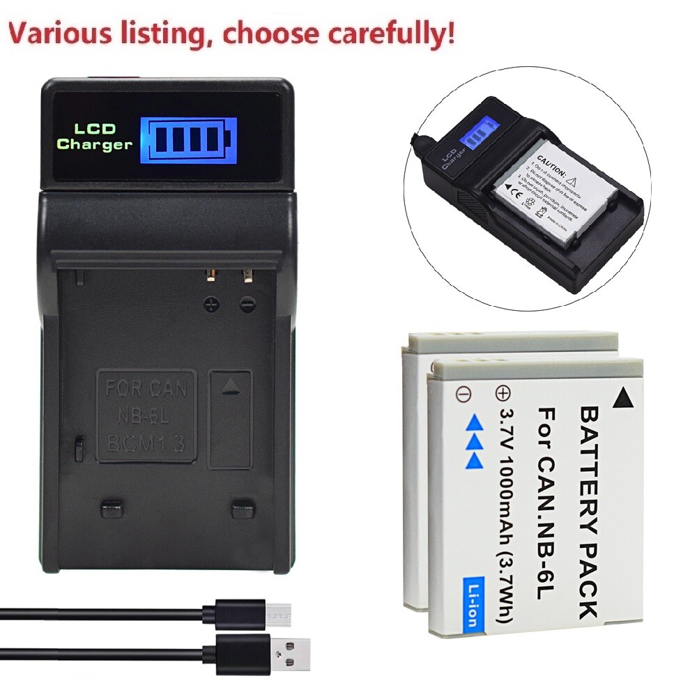 NB-6LH Battery or charger for Canon SX710 SX610 SX520 SX530 SX540 HS S120  SX500