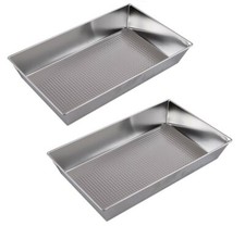 2 x Textured Baking Tray tin Mould with texture bottom Large Tray Bake 39x23x7cm