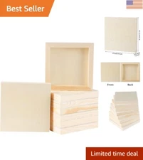 High-Quality Natural Pine Wood Panels 6x6 Inch - Ideal for Painting & Crafts