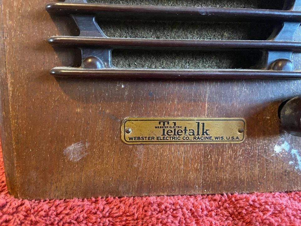 Amplificador de intercomunicador de tubo eléctrico 6F6 Webster 1947 de colección reconstruido Foto 2 de 4