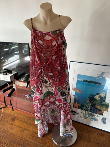 Gigi & Ella Dress M Sleeveless Embellished Gems Hi Low Top / Tunic Vibrant Glam - Picture 6 of 16