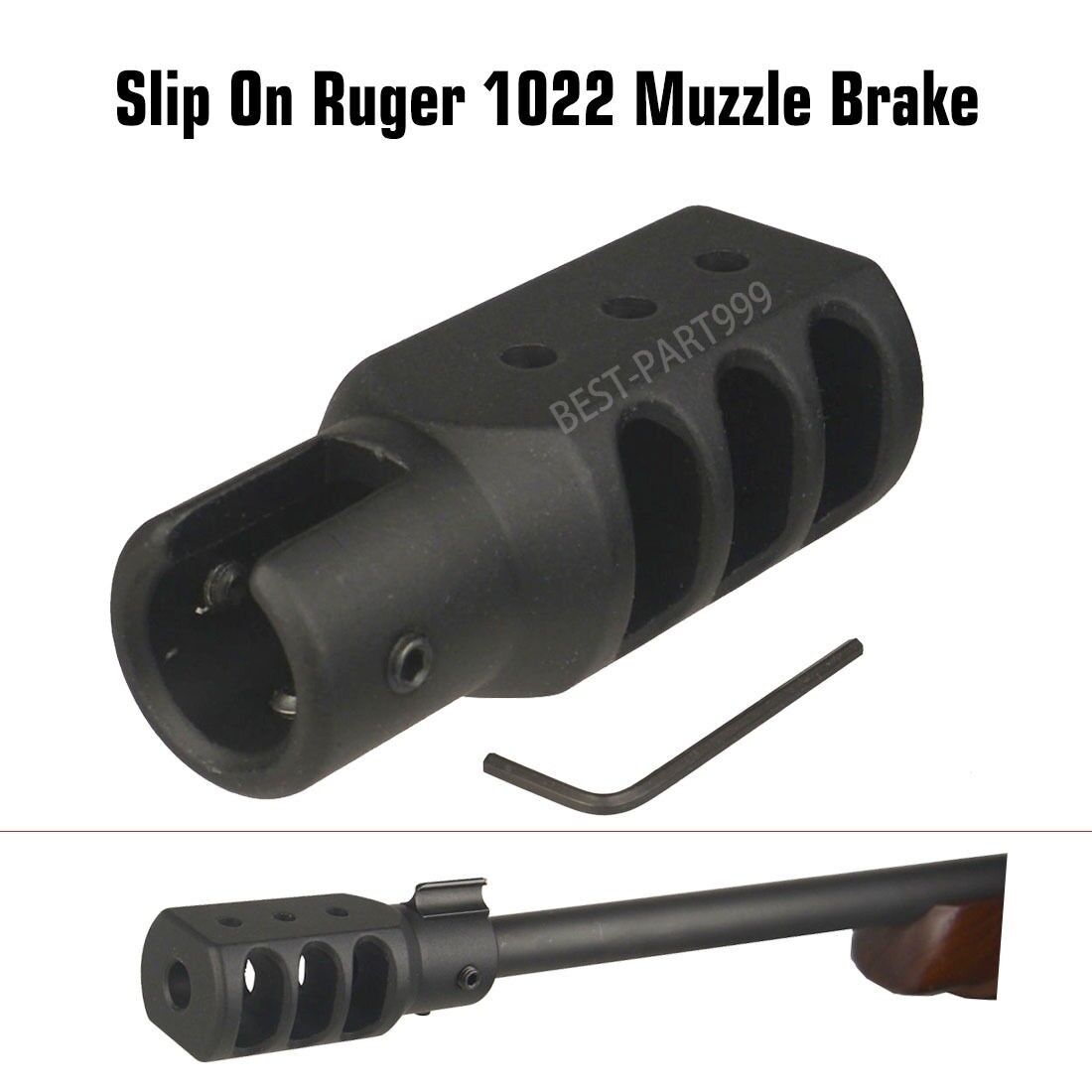 NEW Slip On Ruger 1022 10 22 Muzzle Brake Tanker Style 