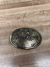 Vintage Bronze Crown Royal Liquor Belt Buckle