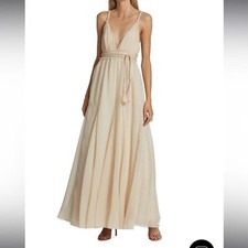 NWOT Alice + Olivia Carisa V Neck Gown Sz 4