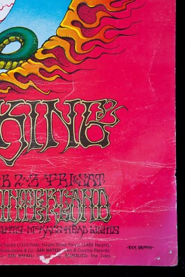 JIMI HENDRIX BG-105 1968 Rick Griffin Flying Eyeball Concert