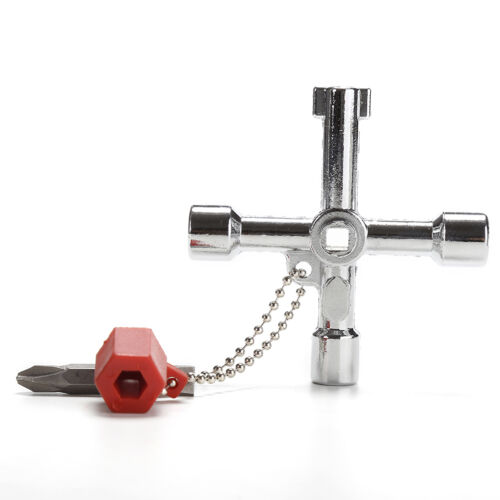 Switch Cross Cabinet Key Wrench Batch Head Set Swivel Universal Control Tools#km - Photo 1/9