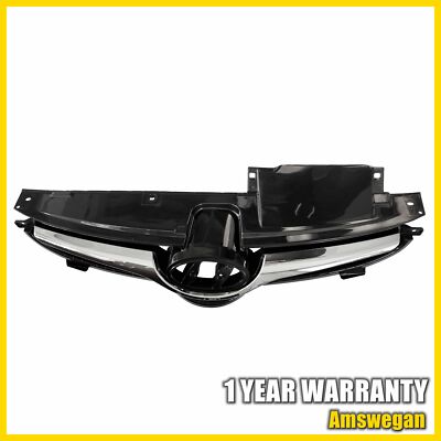 Bumper Grille Black  W/ Chrome Trim Fits 2014-2015 Hyundai Elantra HY1200173