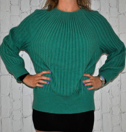 vintage buenos aires green sweater wool unusual kn