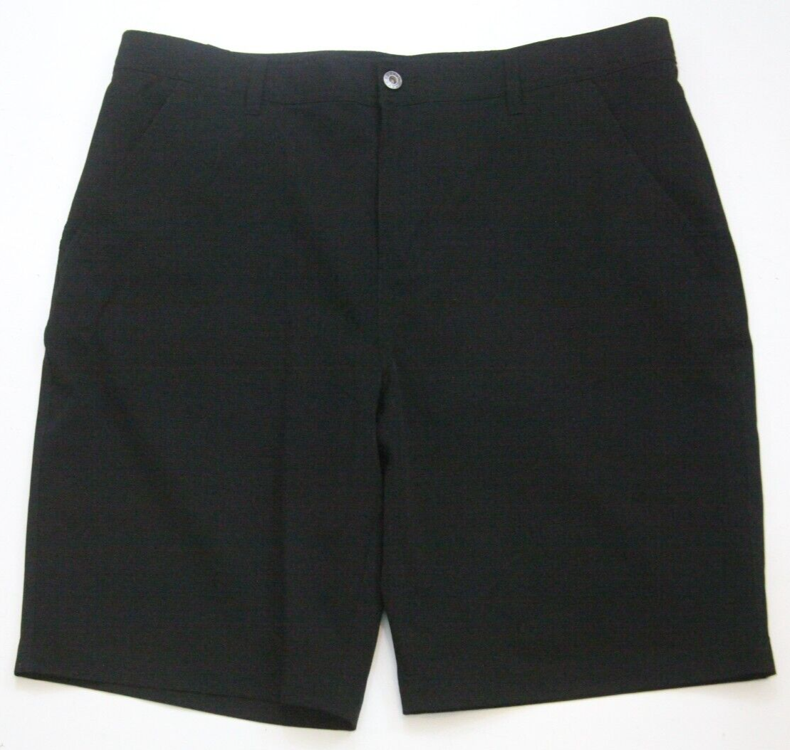 mens polyester dress shorts Gerry Black Dress Shorts Flat Front Solid XL 38