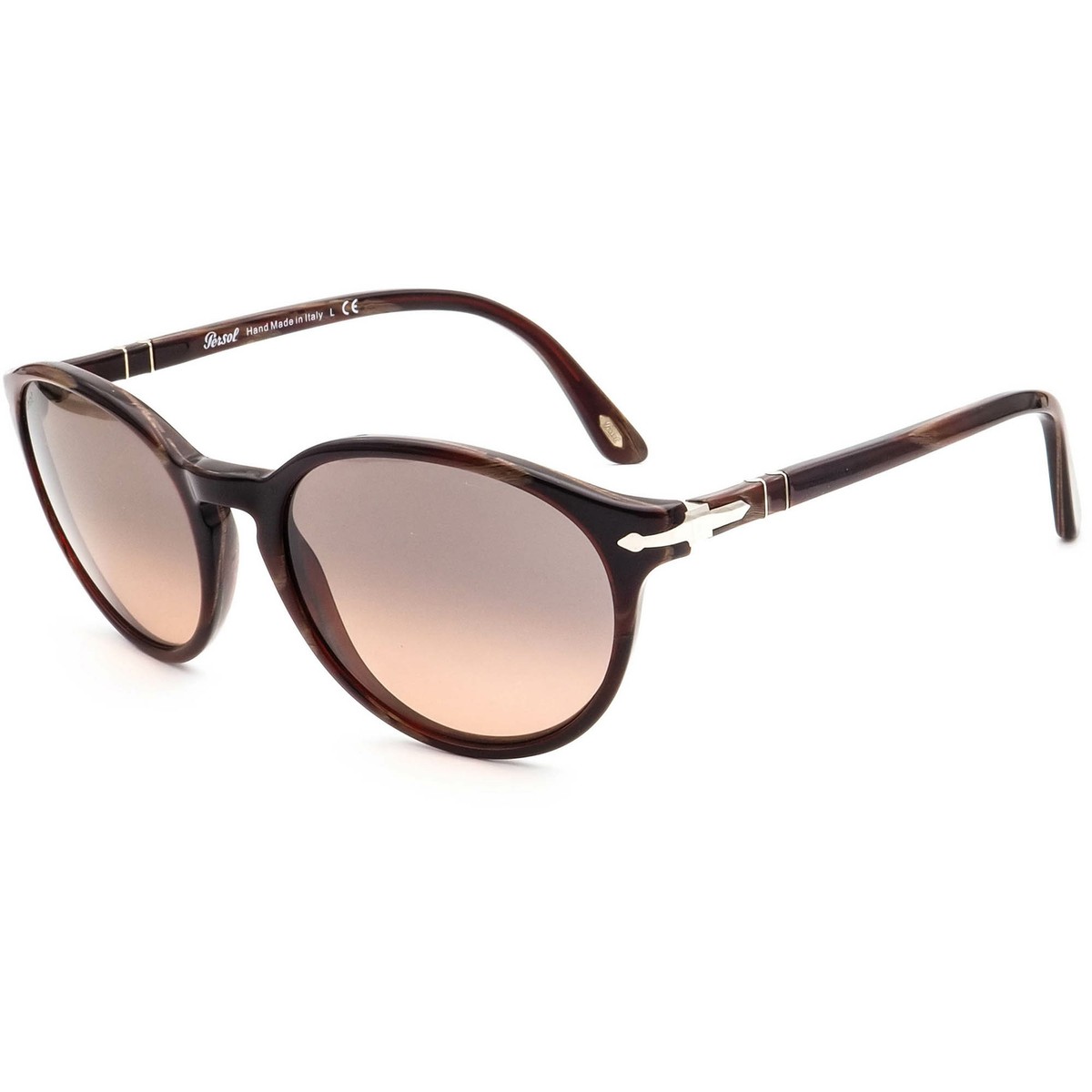 Persol Brown Gradient Round Sunglasses Persol PO3171S with Terra Di Siena Frame and Blue Lenses  main image 3