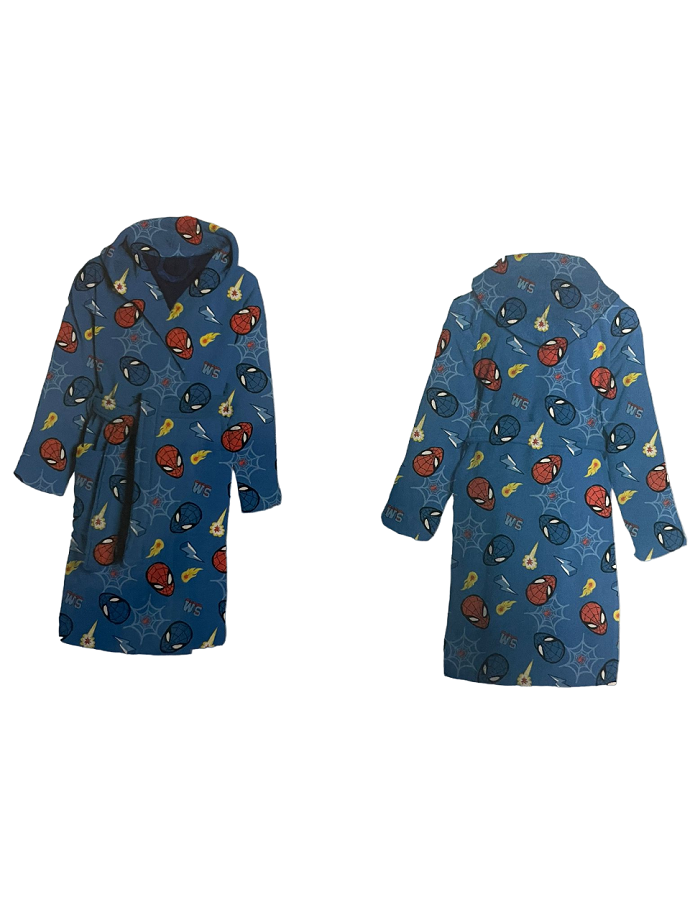 Accappatoio bimbo Spiderman Art. Spiderman Colore foto misura a scelta