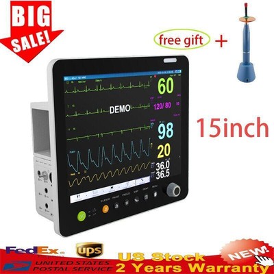Medical Portable Multi-parameter 15 Inch Modular Plug-in Patient Monitorgift US