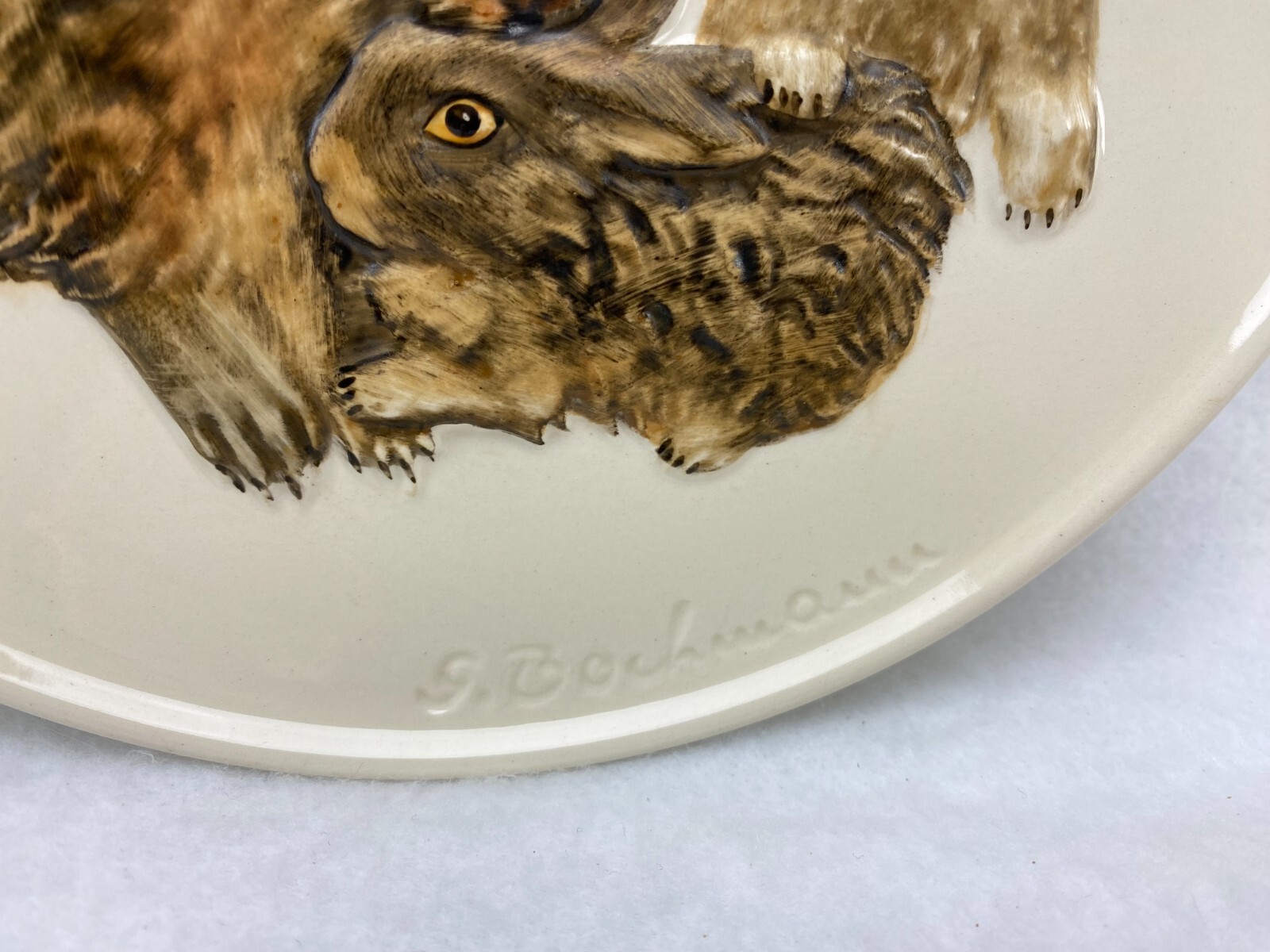 Goebel Collector’s Plate Rabbits Hand Painted Mothers Series 1975 First Edition