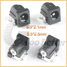 DC Power Socket Jack Connector Plug Female Panel Mount PCB 5.5x2.1mm 5.5x2.5mm