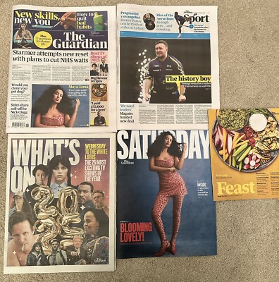 The Guardian 4th January 2025 4/1/25 Luke Littler & Maya Jama