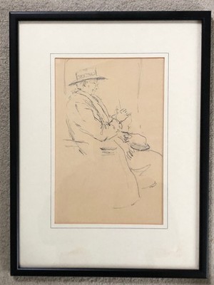 Bezaubernde Zeichnung Der Stricker von Helen Kapp