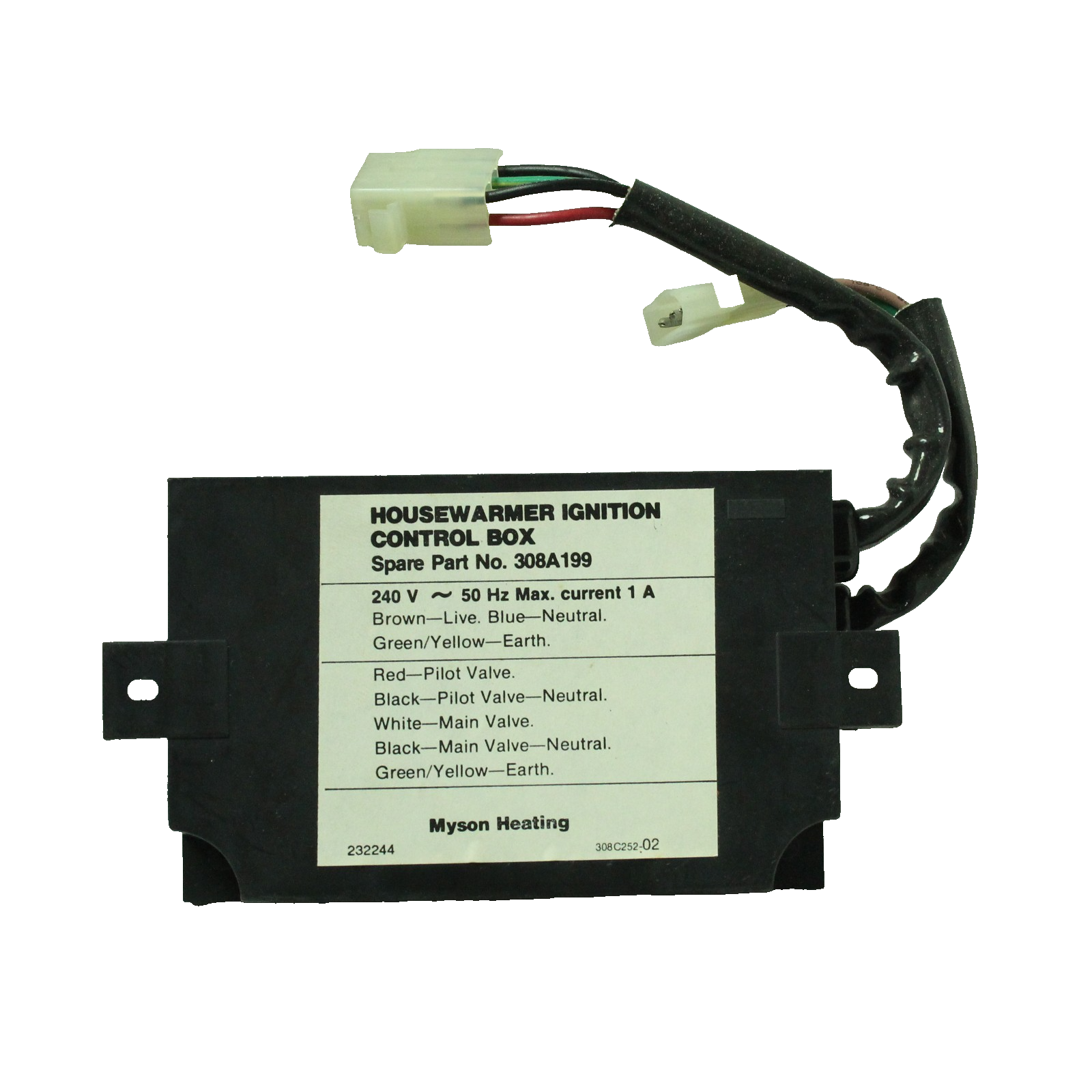 MYSON 232238 308A199 IGNITION CONTROL ASSEMBLY PCB HOUSE WARMER 45 & 55 - NEW
