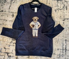 NWT ntimissimi Women  Top M Dark Blue Labrador Long Sleeve Pullover