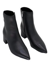 Marc Fisher Womens Gismo Black Leather Pointed Toe Ankle Boots Sz 6.5M