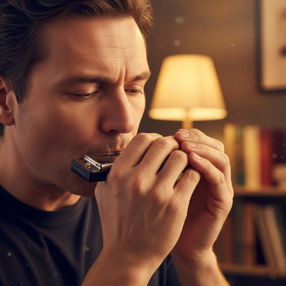 Órgano bucal azul llave de do armónica de 10 agujeros para adultos niños principiantes regalo Foto 4 de 4