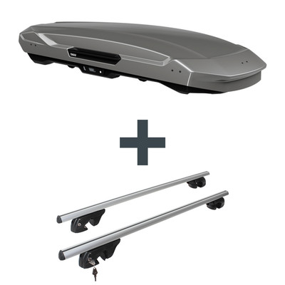 Dachbox Thule Motion 3 XL Low + Dachträger Menabo für Chrysler Voyager S. V RT