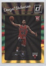 2016 Panini Donruss Rookies Green & Yellow Holo Laser Denzel Valentine #163 3g6