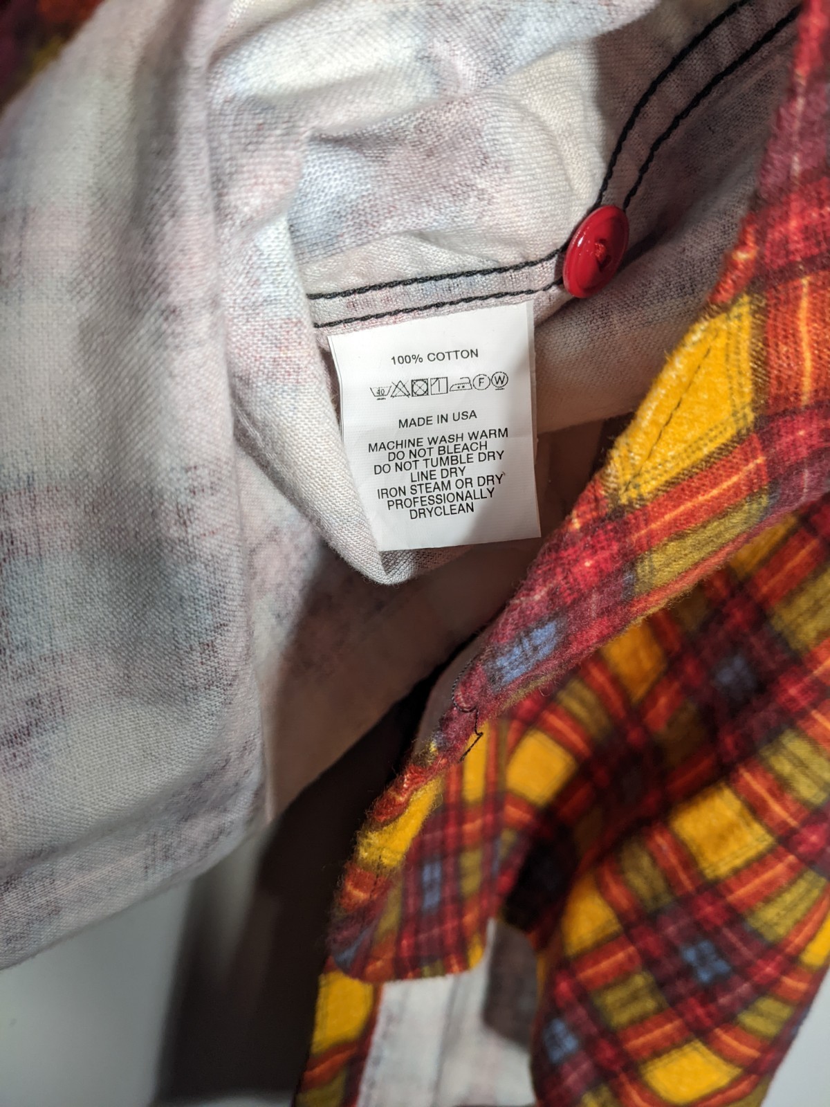 Engineered Garments Plaid Flannel Loop Collar Wor… - image 7
