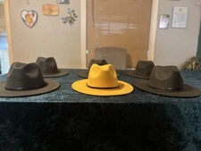 Vintage LOT (6) FEDORAs Capas Design Godfather Dress Hats