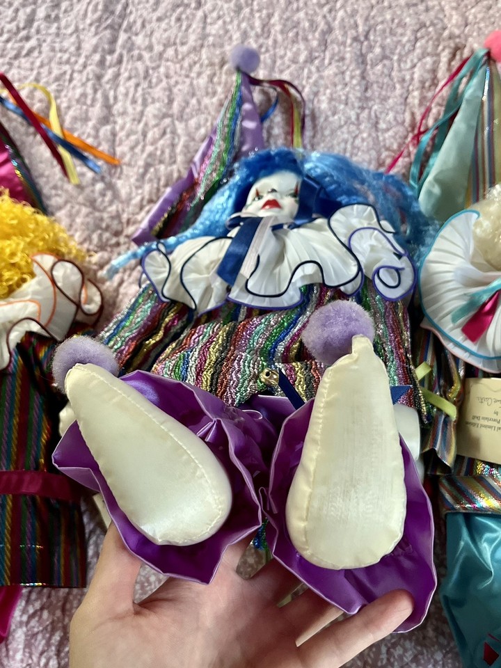 💖 Betty Jane Carter Porcelain Doll SET 4 Musical Clown - Mardi Lili ...