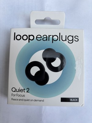 Loop Quiet 2 Ohrstöpsel ultrabequem wiederverwendbar geräuschreduzierende Ohrstöpsel, schwarz