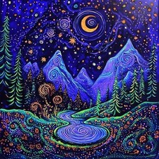 NWQZBYHT Starry Sky 5D Diamond Painting Kits for Adults,Starry Night Diamond Art