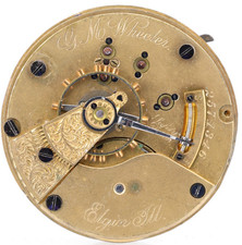 ELGIN G.M. WHEELER 2571346 GRADE 82, 18s 15j POCKET WATCH MOVEMENT DD
