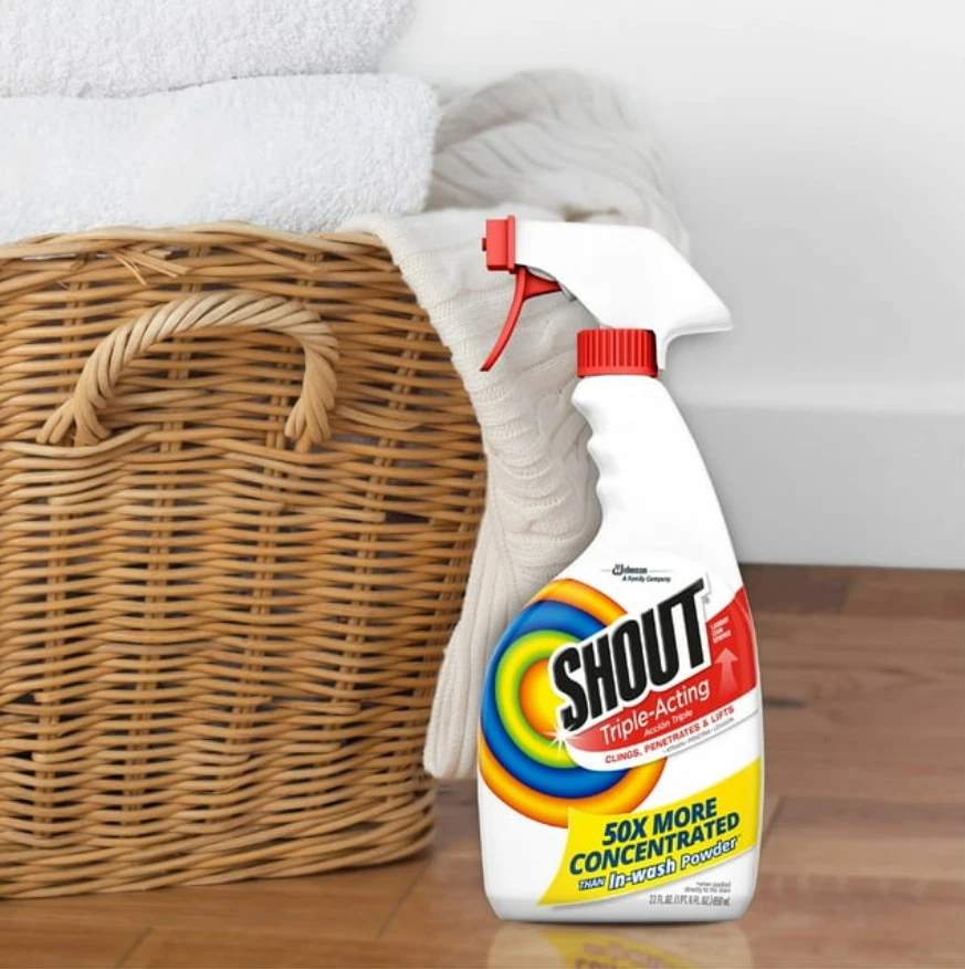 2-PK Shout Triple-Acting Laundry Stain Remover 128 floz refill + 22 floz trigger - Image 3 of 4