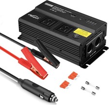 1000W Inverter for Car Power Inverters, 12v DC to 110v AC Converter with 3.0 A