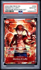 2024 ONE PIECE PROMOS TREASURE BOOSTERS SET #006 MONKEY D. LUFFY PSA 10
