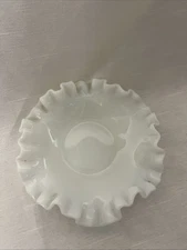 Fenton Glass White Candy Dish