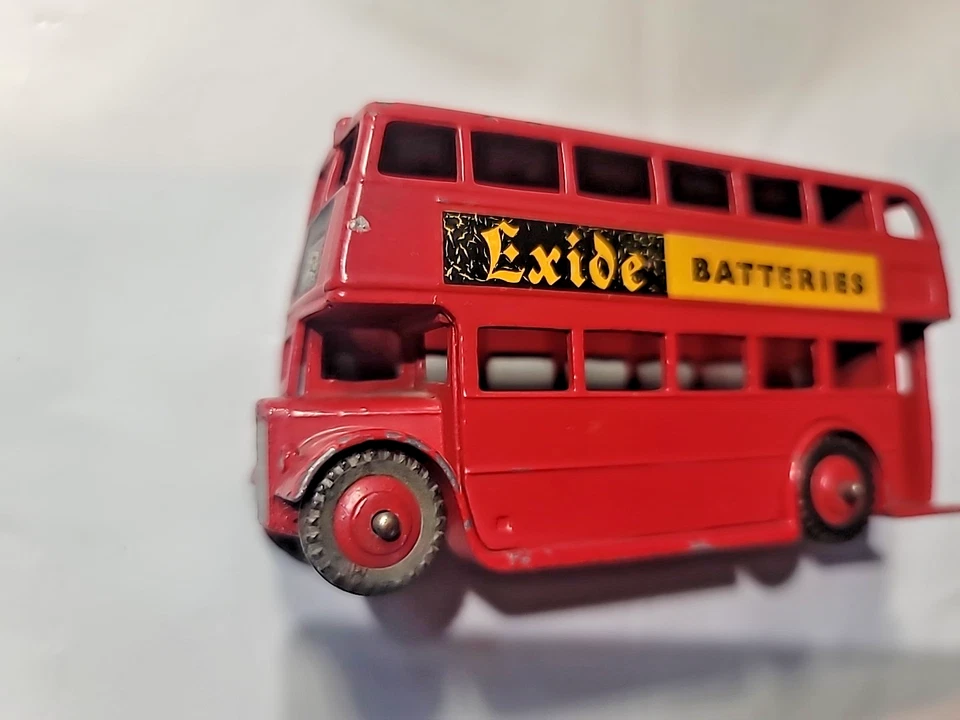 Dinky Exide Double Decker Bus Leyland Route 73 Toy Model Vintage Meccano 1950's - Image 3 of 4